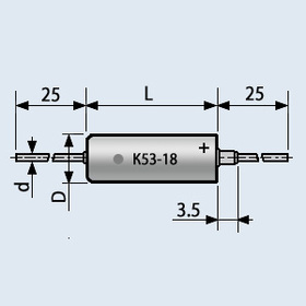 КОНДЕНСАТОР К53-18 6,3В 330 МКФ +-10 В О