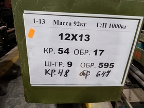 Шестигранник 9 ГОСТ 8560-78 / 12Х13 ТУ 1